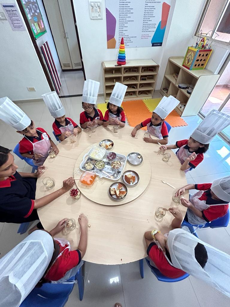 Creative watercolor art and sensory painting session at Damara International preschool Pune