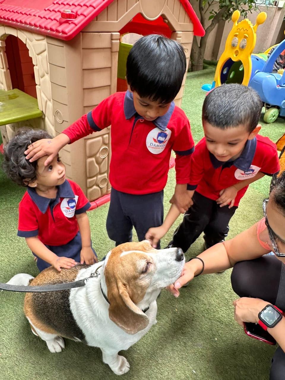 Early science and water play exploration station at Damara International preschool Pune